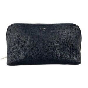 Celine Pouch Navy Leather